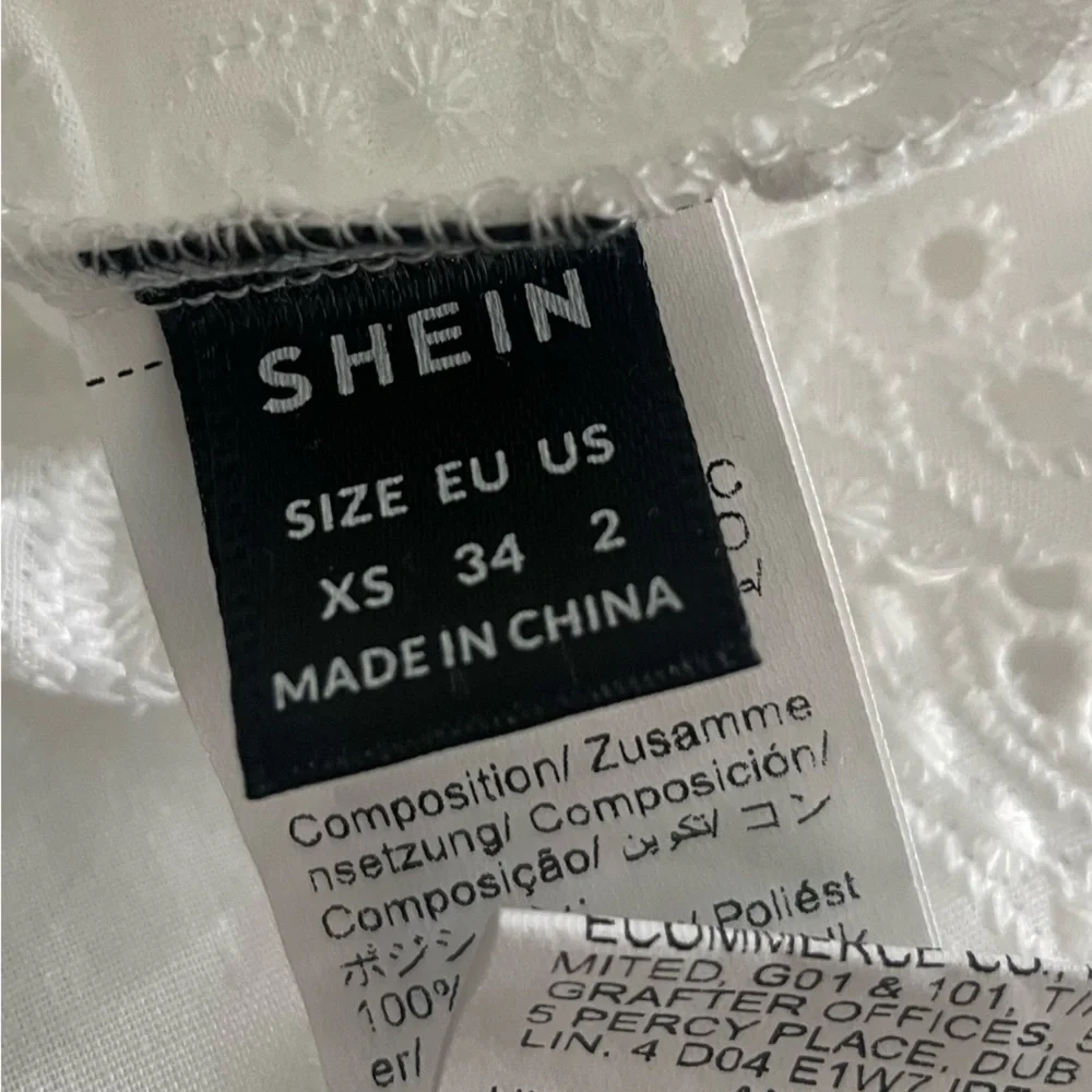 **NEW** SHEIN White Eyelet Blouse - XS